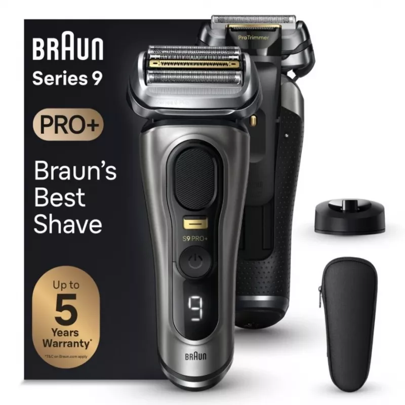 Máquina de barbear elétrica Braun Series 9 Pro+ 9515s - húmida e seca, metallic