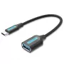 Cabo OTG Vention USB 3.1 (Gen 1) Type-C macho para Type-A fêmea 0,15 m preto PVC