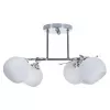 Lustre de suspensão clássico Activejet IRMA níquel 5xE27 para sala de estar