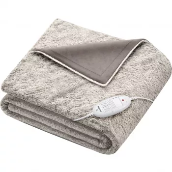 Cobertor elétrico Beurer HD 75 Cosy Nordic, 130 x 180 cm, cinzento