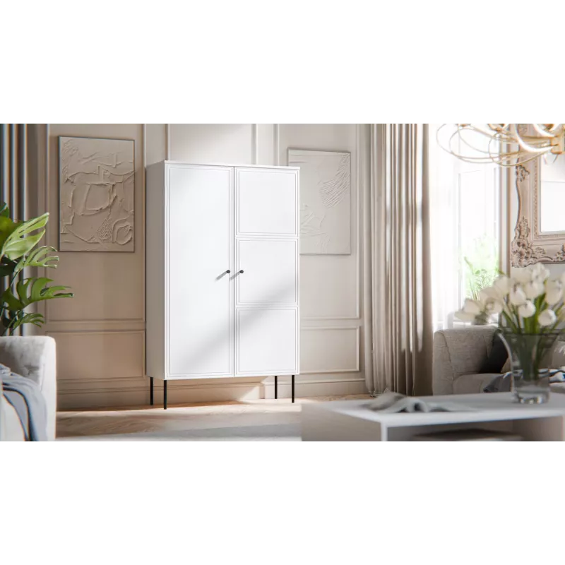 Vitrina Cama Meble PALAZZO BIS 1000×390×1660 mm branco mate