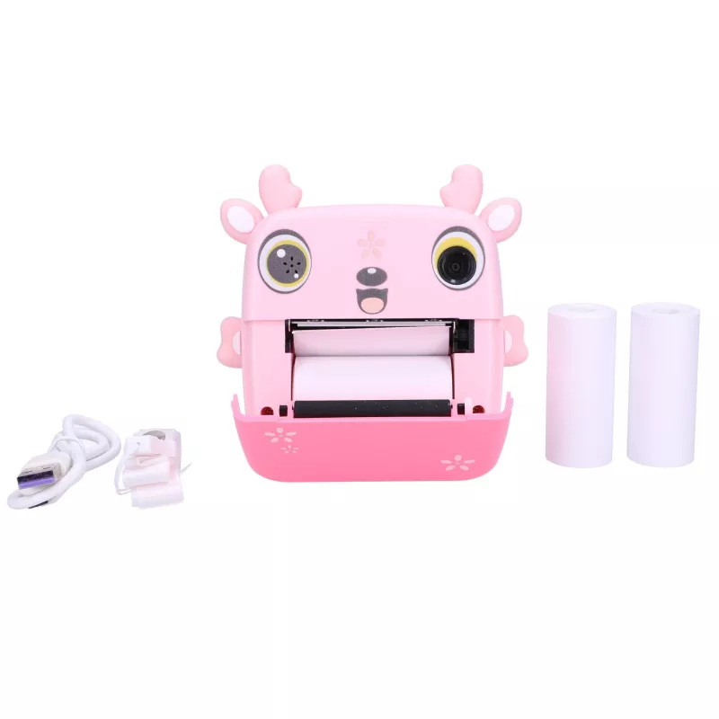 Extralink conjunto | impressora térmica EPP-005 rosa + papel térmico 3 rolos | fawn