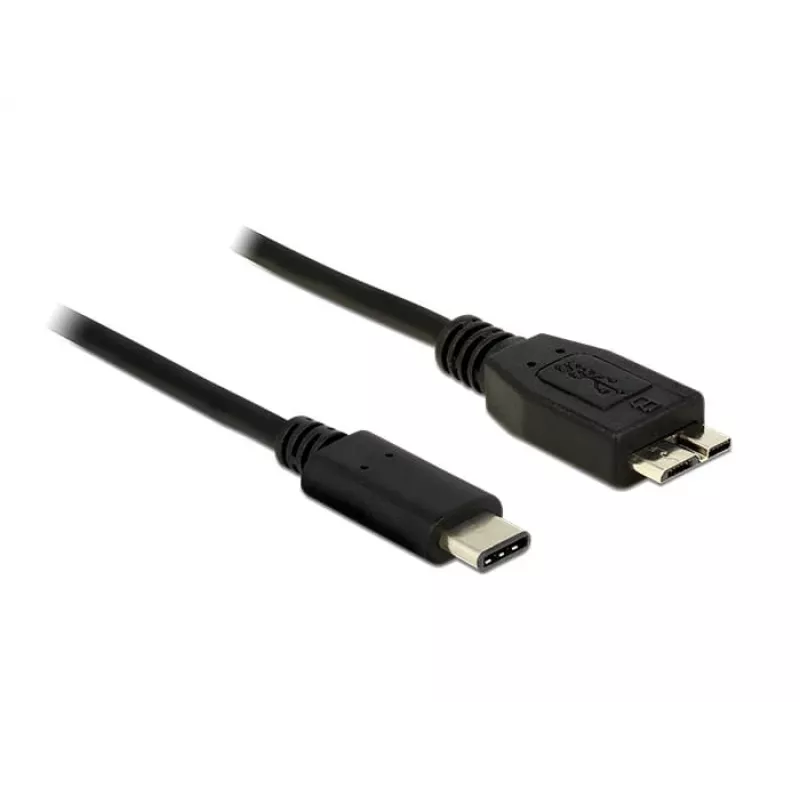 Cabo USB DeLOCK 1 m USB 3.1 USB 3.2 Gen 2 USB C Micro-USB B preto