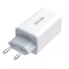 Fonte de alimentação SAVIO LA-07 GaN 65W, USB, QC4.0+, PD 3.0, branca