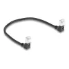 Cabo de rede DeLOCK RJ45 Cat.6A S/FTP fino 90° angular para baixo 0,25 m preto