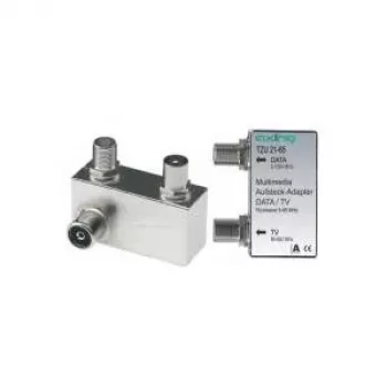 axing TZU 21-65 - Splitter/Conector de cabo - 5 - 1006 MHz - Prateado - Metal - Ficha/Conector fêmea - A