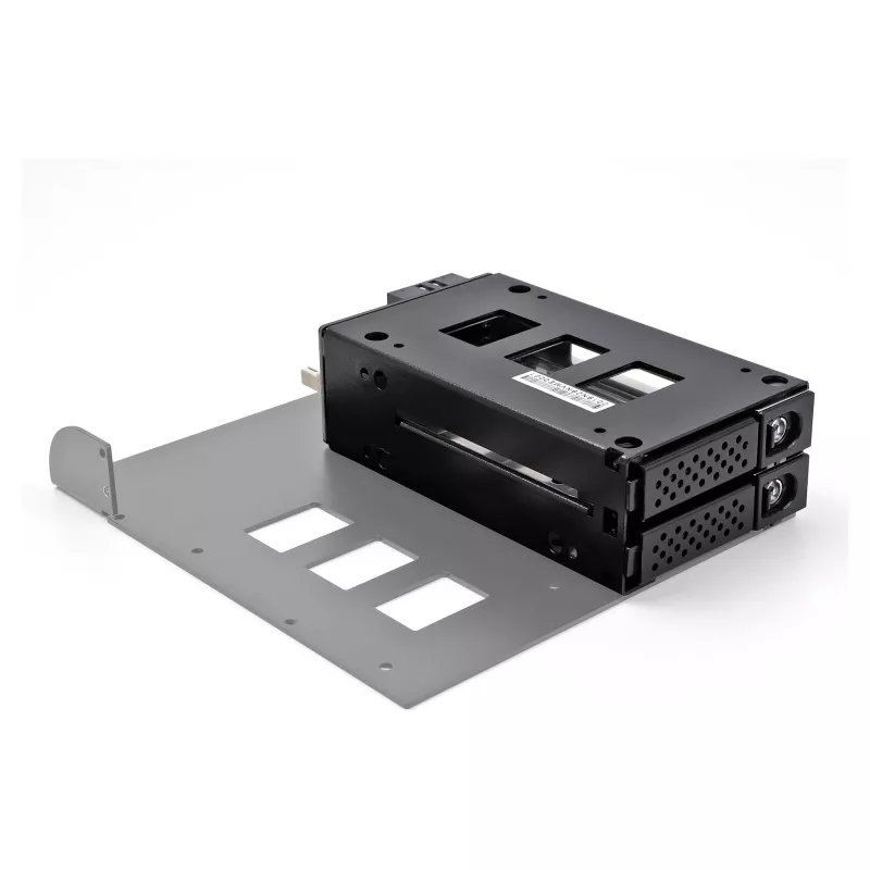 Delock - Rack de armazenamento móvel - baía fina - 5,25 para 2 x 2,5 (13,3 cm para 2 x 6,4 cm) - preto (47019)