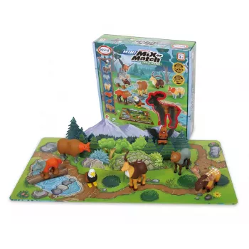 Conjunto magnético de mini animais MALIK 62343 — conjunto de brinquedo magnético de animais da floresta para crianças pequenas