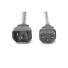 Digitus ASSMANN - Cabo de alimentação - IEC 60320 C14 para IEC 60320 C13 - AC 250 V - 1,2 m - moldado - preto (AK-440201-012-S)