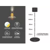 Beper P201UTP306 candeeiro LED recarregável de altura ajustável, de chão e para montagem na parede, 2,3 W, regulável, preto