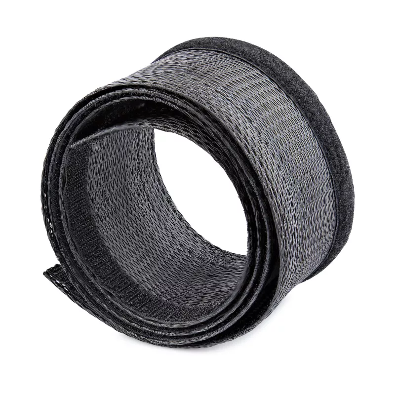 Manga de cabos com fecho de velcro StarTech.com 3 m - encurtável - bainha de cabos de alta resistência - 3 cm de diâmetro - manga de malha - gestão de cabos /