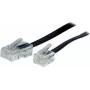 S/CONN 10m RJ11 - RJ45 cabo preto transparente TC 70260