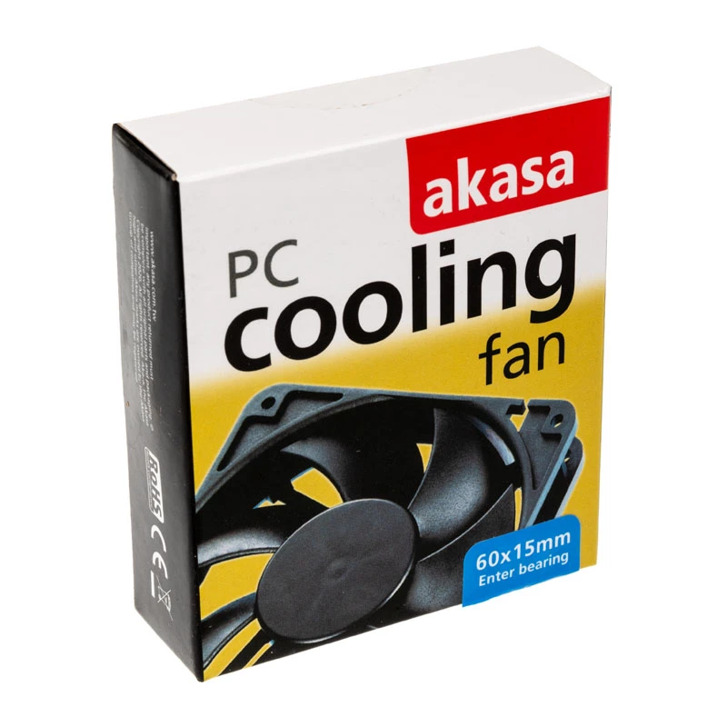 Ventoinha de refrigeração Akasa AK-6015MS 60×60×15 mm, 12V DC, preto