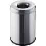 Balde do lixo Helit H2515400 redondo aço cinzento (H2515400)