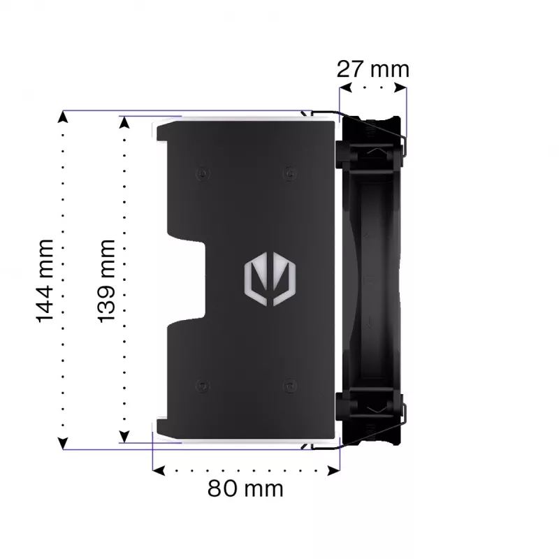ENDORFY Fortis 5 ARGB cooler de CPU a ar, preto