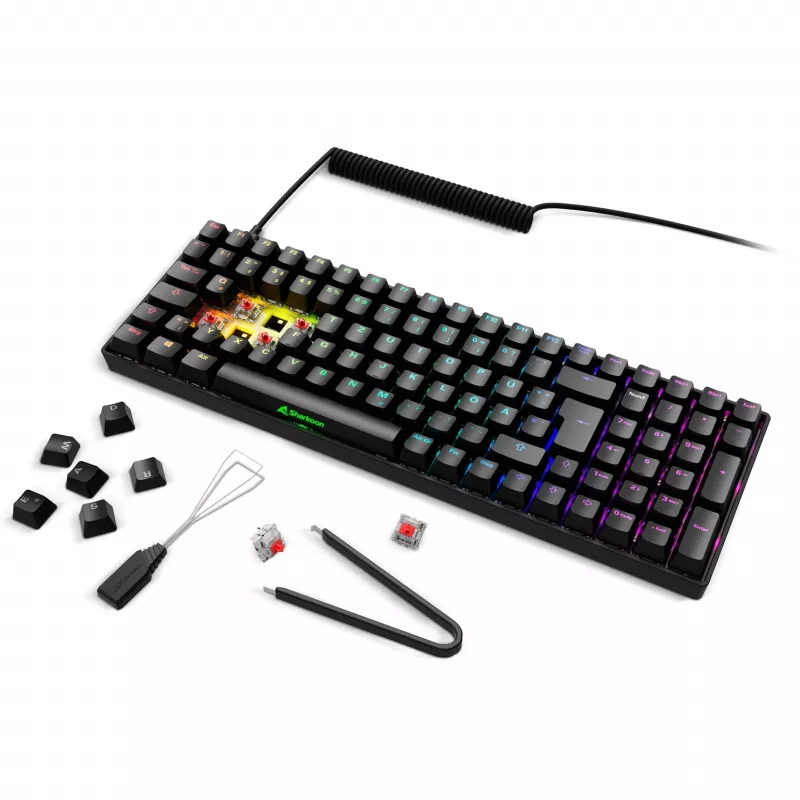 Teclado Sharkoon SGK50 S2 Gaming RF sem fios QWERTZ Alemão