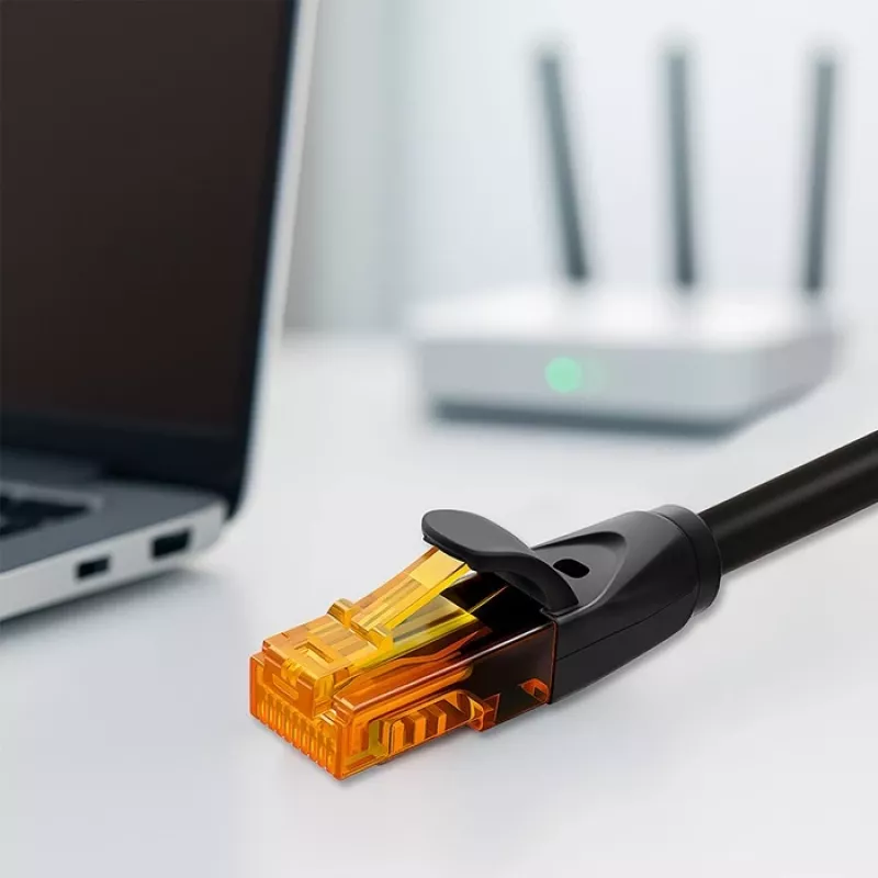 Cabo de rede Ethernet QOLTEC CAT6, 2×RJ45, 20 m, preto