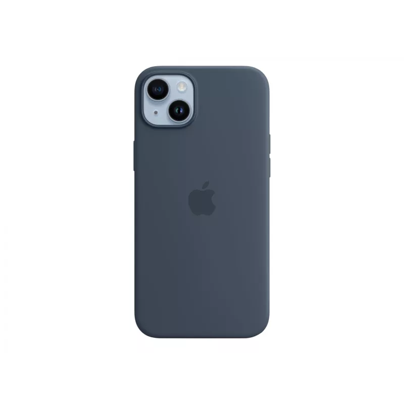 Capa de silicone Apple iPhone 14 Plus MagSafe Storm Blue