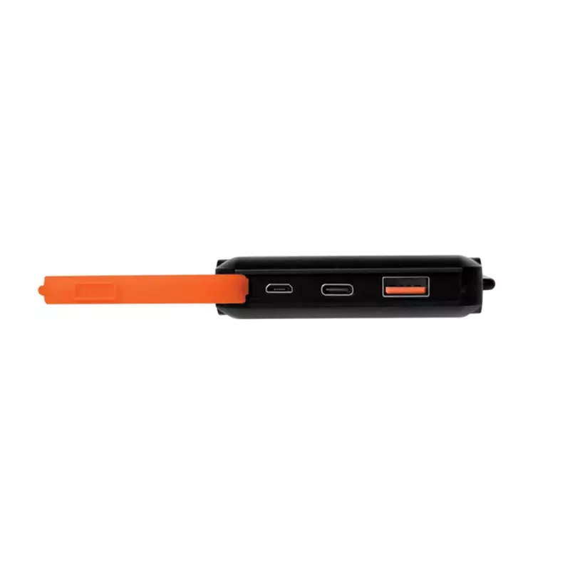 Logilink - Powerbank solar - Lanterna - Li-Pol - 10000 mAh - 18 Watt - 3 A - PD 2.0, QC 3.0, Ultra Fast Charge - 2 portas de saída (USB Type-A, USB-C de 24 pinos) - no cabo: USB (PA027