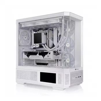 Caixa de PC THERMALTAKE Midi View 370 TG ARGB Snow/branco com vidro temperado, iluminação ARGB
