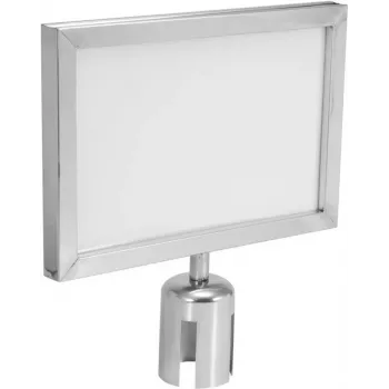 Placa indicadora EUROLITE para grade de barreira 317×215 mm prateada