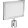 Placa indicadora EUROLITE para grade de barreira 317×215 mm prateada