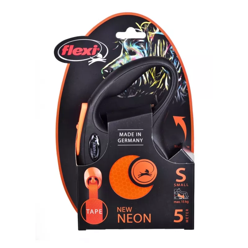 FLEXI novo Neon S - trela retrátil - 5 m