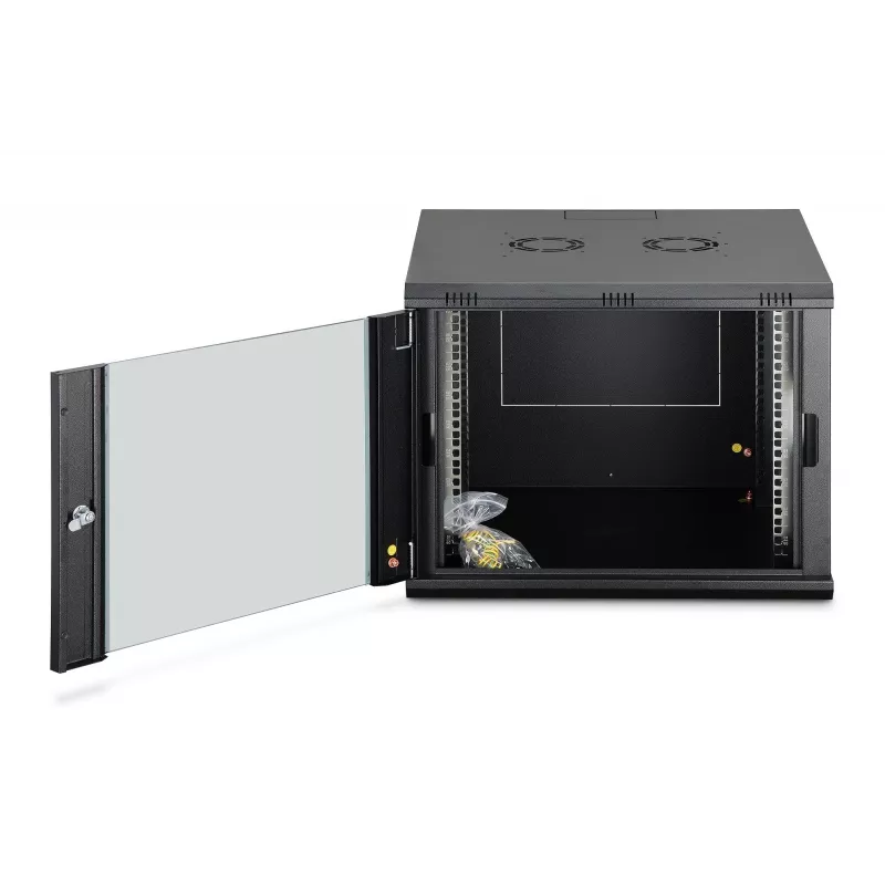Armário de rede para montagem na parede DIGITUS Dynamic-N 9HE 19 polegadas 600x600 mm, IP20, fechadura com chave, não montado