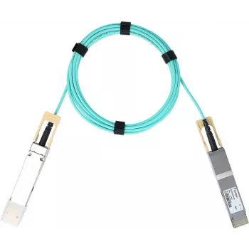 Cabo AOC BlueOptics PAN-QSFPDD-400GBASE-AOC-3M-BO QSFP-DD 400G 3m turquesa