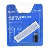 Savio AK-31 / B Adaptador de interface de cabo/género Micro USB USB 3.1 Type-C preto