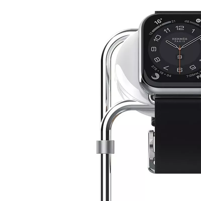 Suporte de carregamento para Apple Watch SAW-300 indutivo prateado