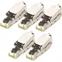 Ficha CAT 6A montável em campo Digitus STP 5 unid. ficha RJ-45 prateada