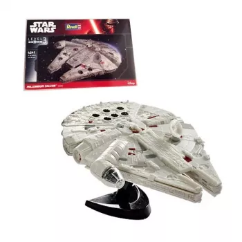 Revell 03600 Star Wars Millennium Falcon (Han Solo) escala 1:241 kit de montagem em plástico não montado/não pintado sem cola, tinta e pincel