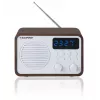 Rádio portátil com Bluetooth e USB BLAUPUNKT PP7BT, cor: castanho madeira/branco