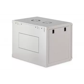 Armário de rack 9U para montagem na parede DIGITUS Dynamic-N DN-37104, 600 x 450 mm, IP20, fechadura com chave, desmontado