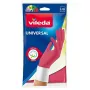 Luvas de limpeza doméstica VILEDA 166566 látex com forro de algodão, tamanho L, rosa, pontas dos dedos reforçadas, resistentes a produtos químicos e à água