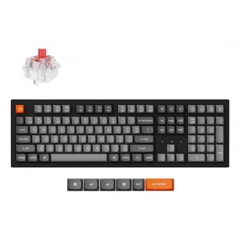 Teclado Keychron K10 Max QMK universal USB RF sem fios Bluetooth preto