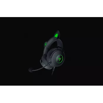 Razer Kraken V2 Pro Kitty Edition – headset gaming over-ear com fios, preto