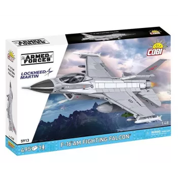 Conjunto de construção Cobi F-16AM Fighting Falcon, 495 peças, modelo à escala