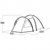 Tenda de cúpula Easy Camp Kinn 5 verde 5 pessoas hastes rígidas impermeável