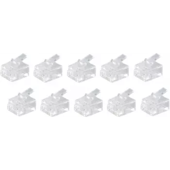 Conector de cabo RJ-11 ShiverPeaks BS72040-10 Branco
