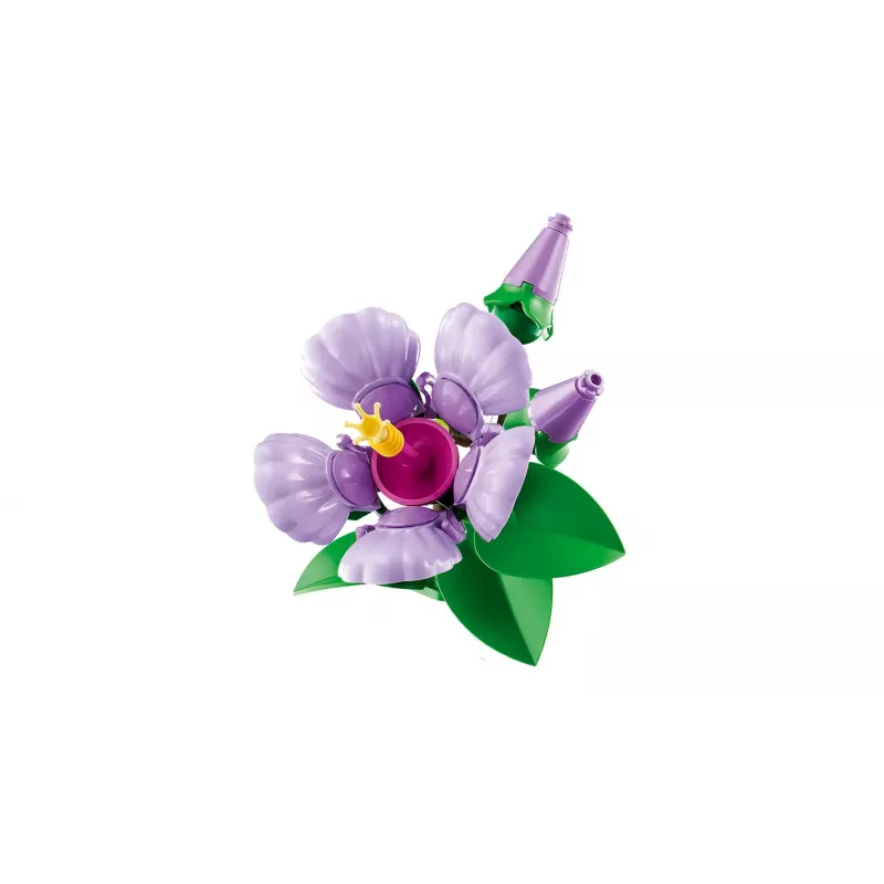 Conjunto de construção LEGO Botanical Hibiscus Flower 10372 – 660 peças, modelo de exposição, 250×360×130 mm