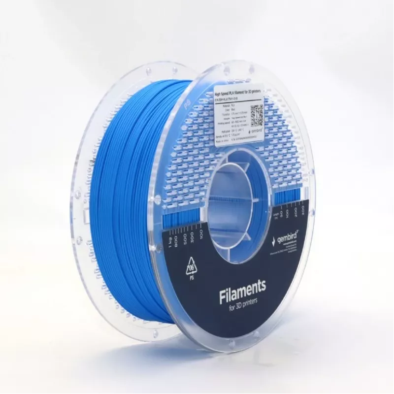Filamento para impressão 3D Gembird PLA 1,75 mm Azul 1 kg bobina