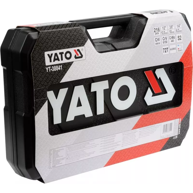 Conjunto de chaves de caixa YATO YT-38841 1/4 polegadas, 3/8 polegadas, 1/2 polegadas