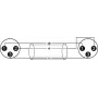 Cabo de áudio Omnitronic 3022075A 0,2 m XLR 3 pinos preto