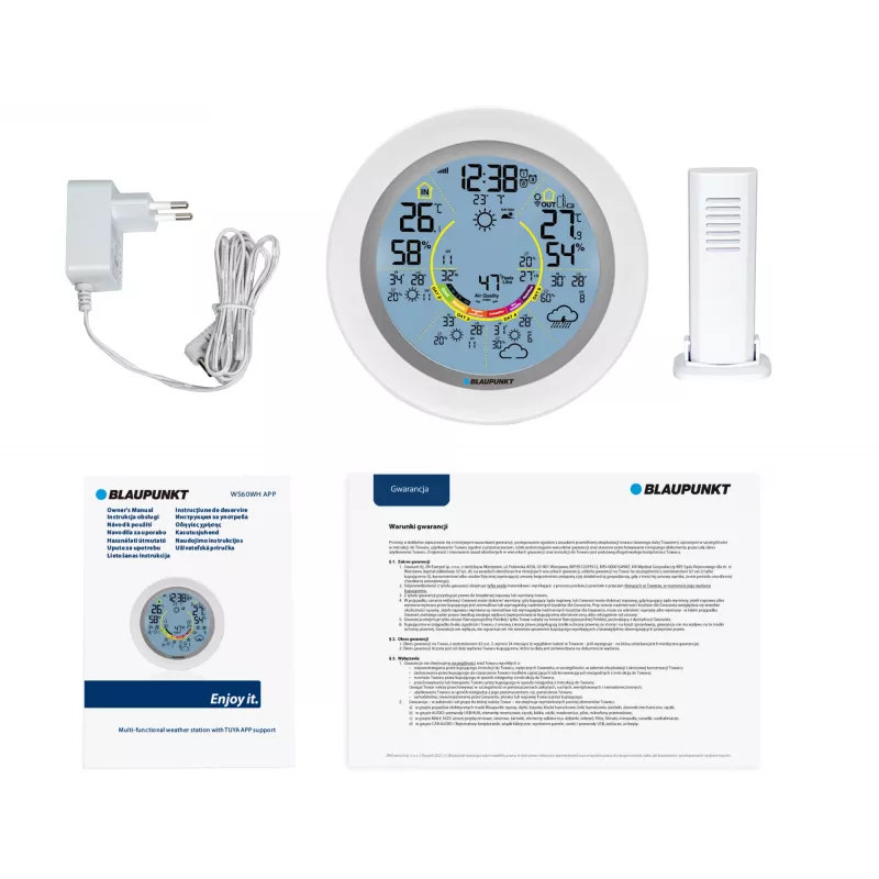 Estação meteorológica Blaupunkt WS60WH App, branca