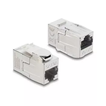 Acoplador Keystone DELOCK conector fêmea RJ45 para conector fêmea RJ45 — conector de rede inline (modelo 90796)