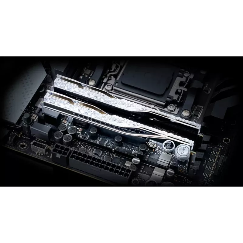 DIMM 64 GB DDR5-6000 (2x 32 GB) Dual-Kit, memória RAM prateada, F5-6000J2636H32GX2-TR5NS, Trident Z5 Royal Neo, AMD EXPO