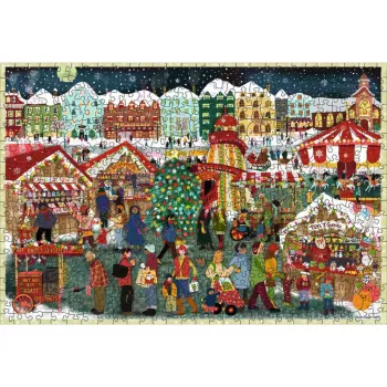 Puzzle Ravensburger Wooden Puzzle Christmas Market — 500 peças, puzzle de madeira