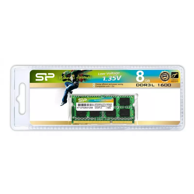 Módulo de memória Silicon Power DDR3L 8GB 1600MHz SO-DIMM 204 pinos 1,35V CL11
